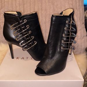 Katy Perry The Unity Black Peep Toe Boots